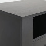 2X Bedside Table Side Storage Cabinet Nightstand Bedroom 2 Drawer 1 Shelf ZURI BLACK - Furniture > Bedroom > Bedside