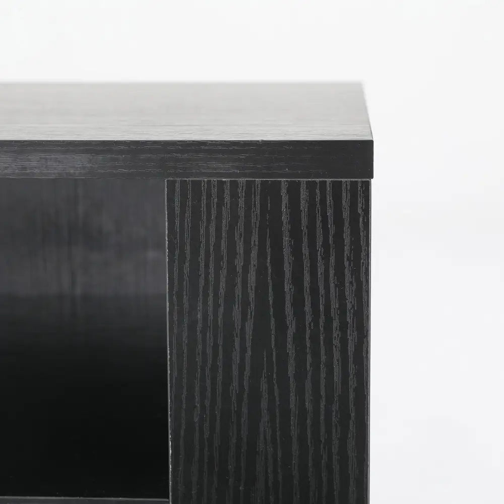 2X Bedside Table Side Storage Cabinet Nightstand Bedroom 2 Drawer 1 Shelf ZURI BLACK - Furniture > Bedroom > Bedside