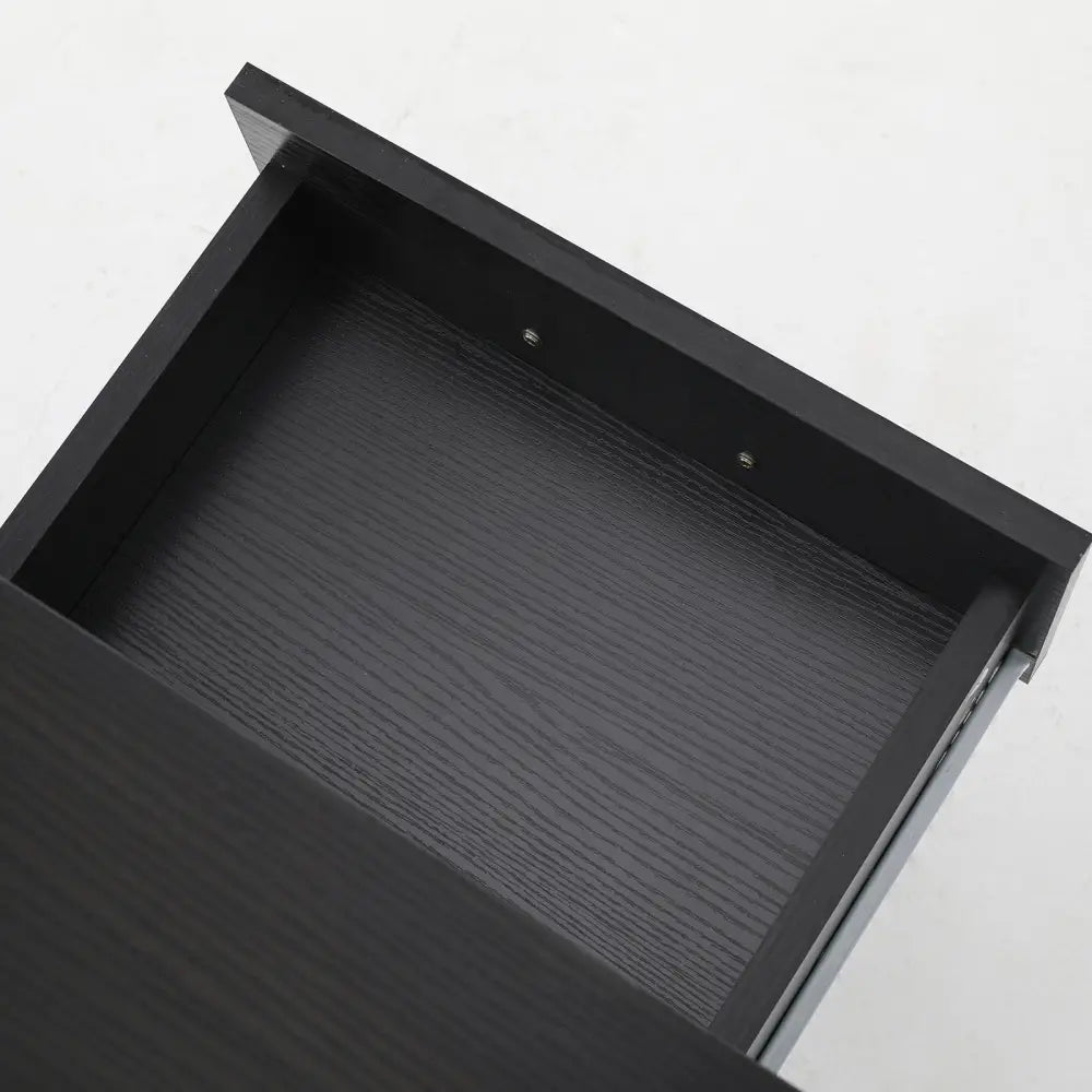 2X Bedside Table Side Storage Cabinet Nightstand Bedroom 2 Drawer 1 Shelf ZURI BLACK - Furniture > Bedroom > Bedside