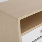 2X Bedside Table Side Storage Cabinet Nightstand Bedroom 2 Drawer ANYA OAK - Furniture > Bedroom > Bedside Tables