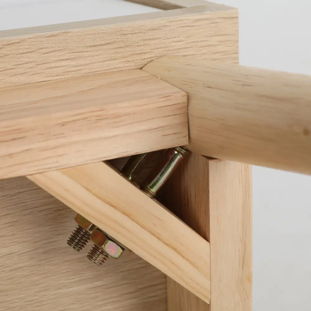 2X Bedside Table Side Storage Cabinet Nightstand Bedroom 2 Drawer ANYA OAK - Furniture > Bedroom > Bedside Tables