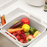 2x Collapsible Strainer Foldable Fruit Veggies Wash Colander Storage Basket - Home & Garden > Kitchenware