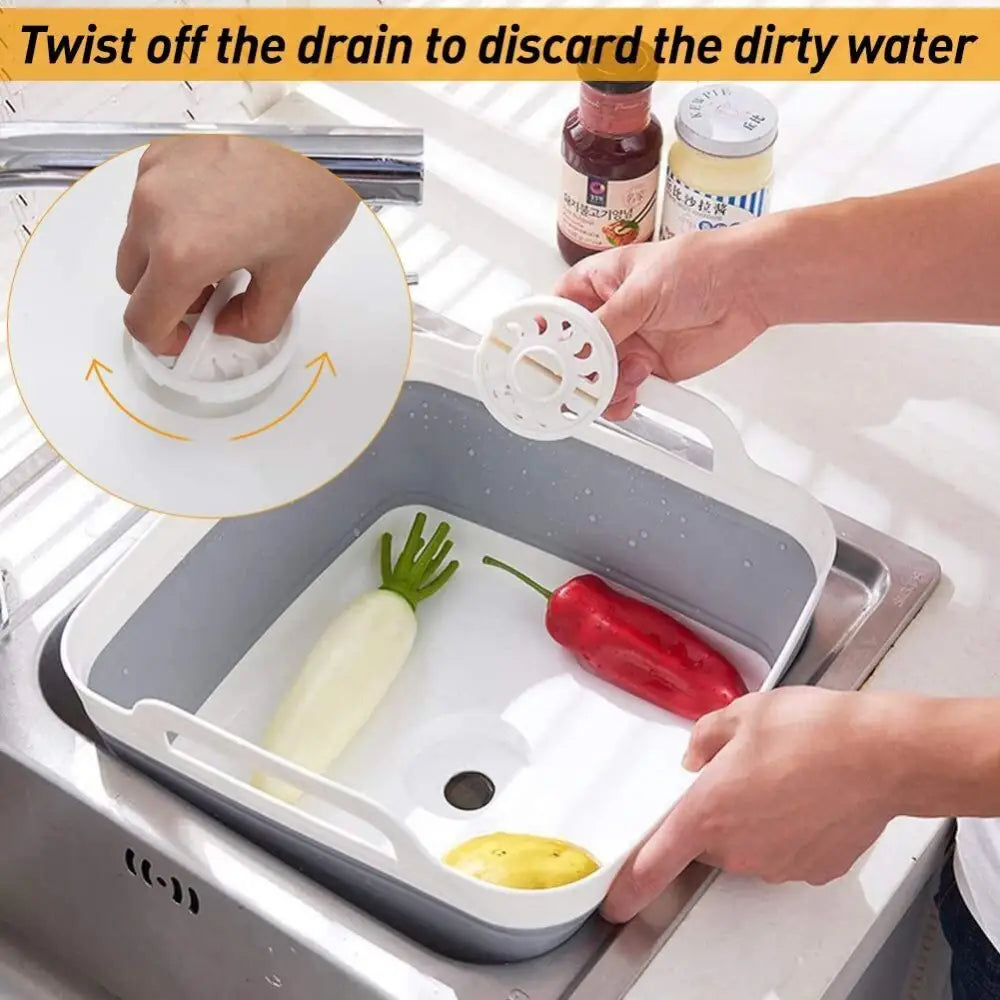 2x Collapsible Strainer Foldable Fruit Veggies Wash Colander Storage Basket - Home & Garden > Kitchenware