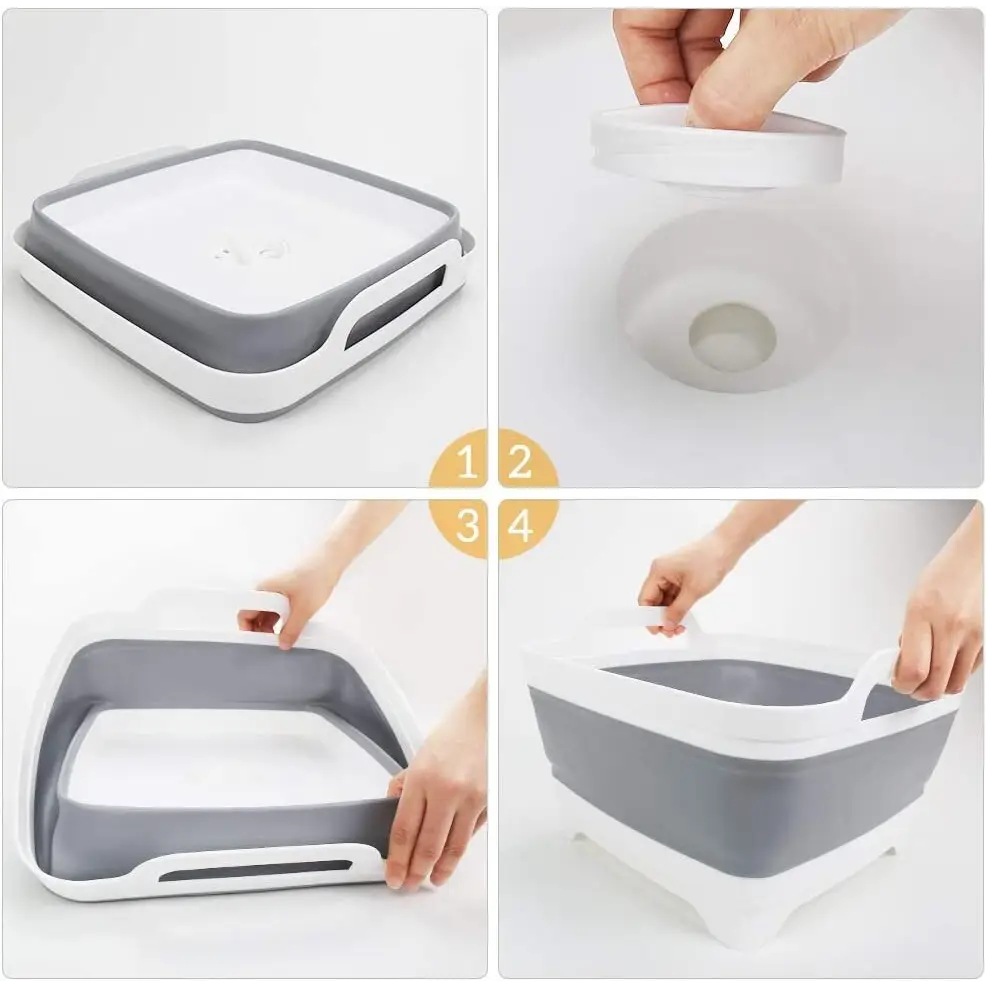 2x Collapsible Strainer Foldable Fruit Veggies Wash Colander Storage Basket - Home & Garden > Kitchenware