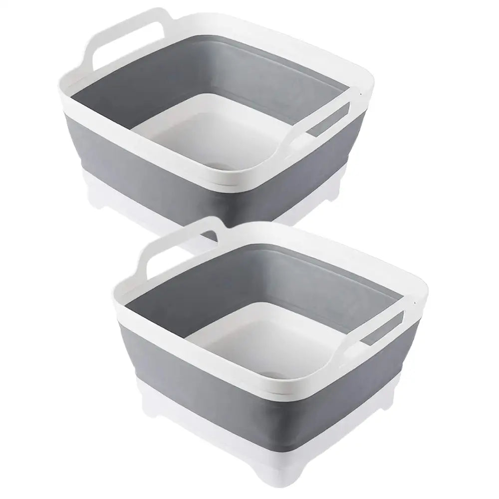 2x Collapsible Strainer Foldable Fruit Veggies Wash Colander Storage Basket - Home & Garden > Kitchenware