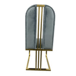 2X Dining Chair Stainless Gold Frame & Seat Blue Fabric - Furniture > Bar Stools & Chairs > Table & Bar Stools