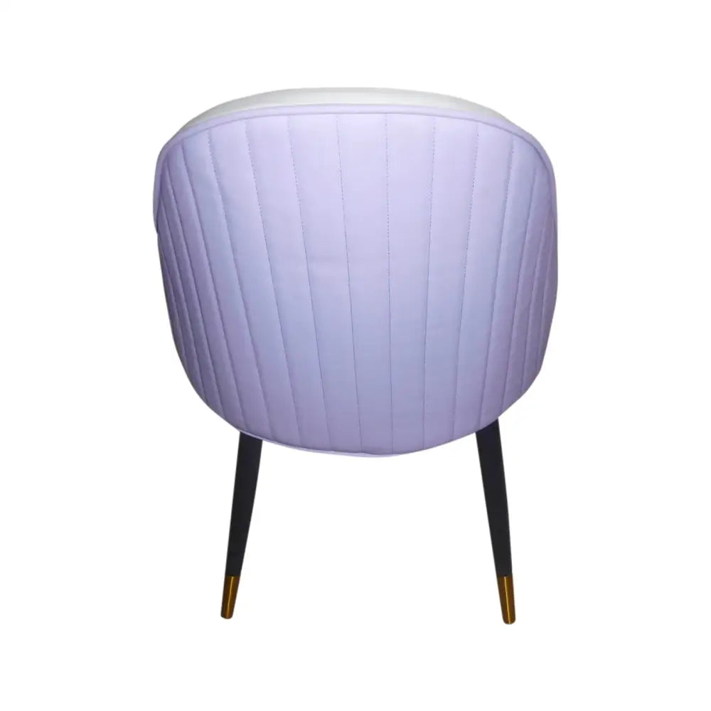 2X Dining Chairs Purple Colour Premium Leatherette Carbon Steel Frame Firm Support - Furniture > Dining