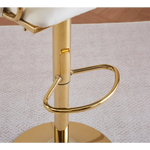 2x Height Adjustable Blue Swivel Bar Stool Velvet Golden Round Base Barstools Chairs - Furniture > Bar Stools & Chairs