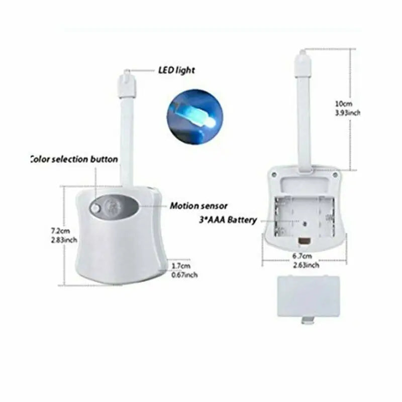 2X LED Toilet Bathroom Motion Night Light - Home & Garden > Lighting
