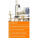 2x Pack Industrial Table Lamp with 2 USB Port for Bedside Nightstand Desk and Living Room Office (Bulb not Included)