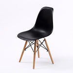 2X Retro Dining Cafe Chair DSW BLACK - Furniture > Bar Stools & Chairs