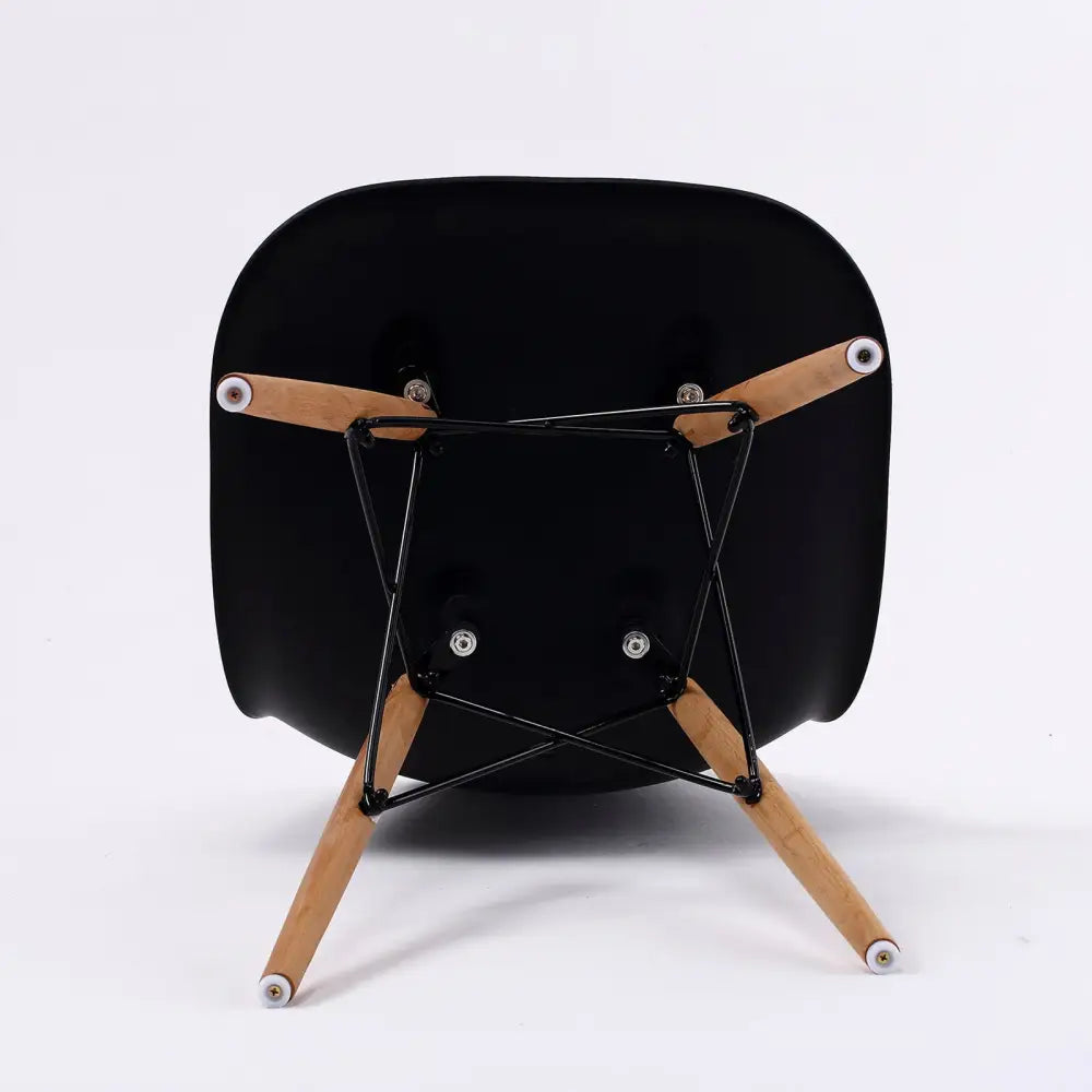 2X Retro Dining Cafe Chair DSW BLACK - Furniture > Bar Stools & Chairs