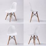 2X Retro Dining Cafe Chair DSW WHITE - Furniture > Bar Stools & Chairs