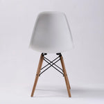 2X Retro Dining Cafe Chair DSW WHITE - Furniture > Bar Stools & Chairs