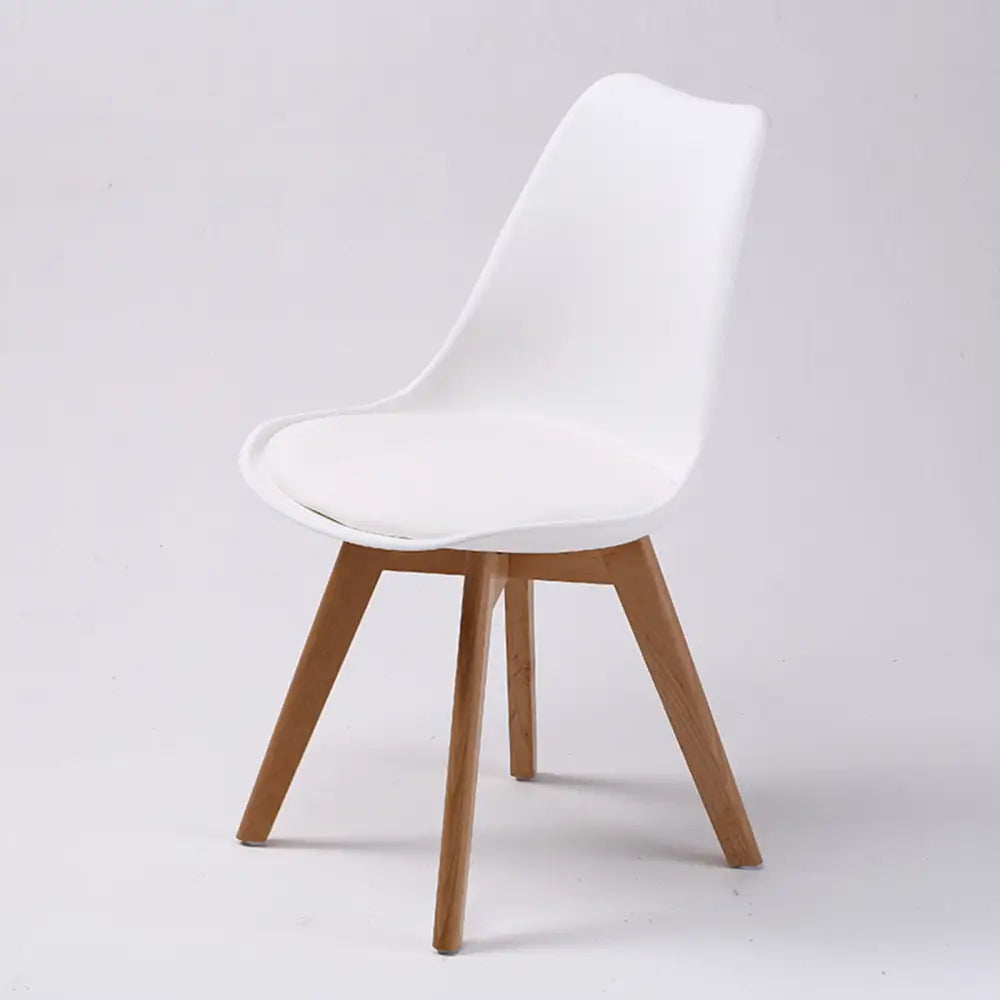 2X Retro Dining Cafe Chair Padded Seat WHITE - Furniture > Bar Stools & Chairs