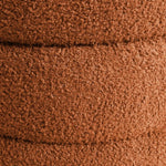 2X Round Stacked Ottoman Stool Teddy Fleece Fabric Foot Rest 38cm ORANGE - Furniture > Living Room > Ottomans &