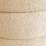2X Round Stacked Ottoman Stool Teddy Fleece Fabric Foot Rest 38cm BEIGE - Furniture > Living Room > Ottomans &