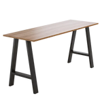 2x Rustic Dining Table Legs Steel Industrial Vintage 71cm - Black - Furniture > Office