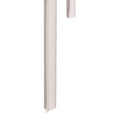 2x Steel Frame White Leatherette Medium High Backrest Dining Chairs with Wooden legs - Furniture > Dining