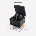 2X Storage Ottoman Foot Stool Cube Tuffet Seat 45cm PU Leather BLACK - Furniture > Bedroom