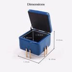 2X Storage Ottoman Foot Stool Cube Tuffet Seat 45cm PU Leather BLUE - Furniture > Bedroom
