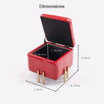 2X Storage Ottoman Foot Stool Cube Tuffet Seat 45cm PU Leather RED - Furniture > Bedroom