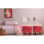 2X Storage Ottoman Foot Stool Cube Tuffet Seat 45cm PU Leather RED - Furniture > Bedroom