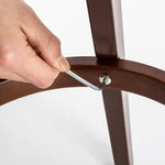 2X Wooden Bar Stool Dining Chair Leather LEILA 72cm BLACK BROWN - Furniture > Bar Stools & Chairs > Table & Bar Stools