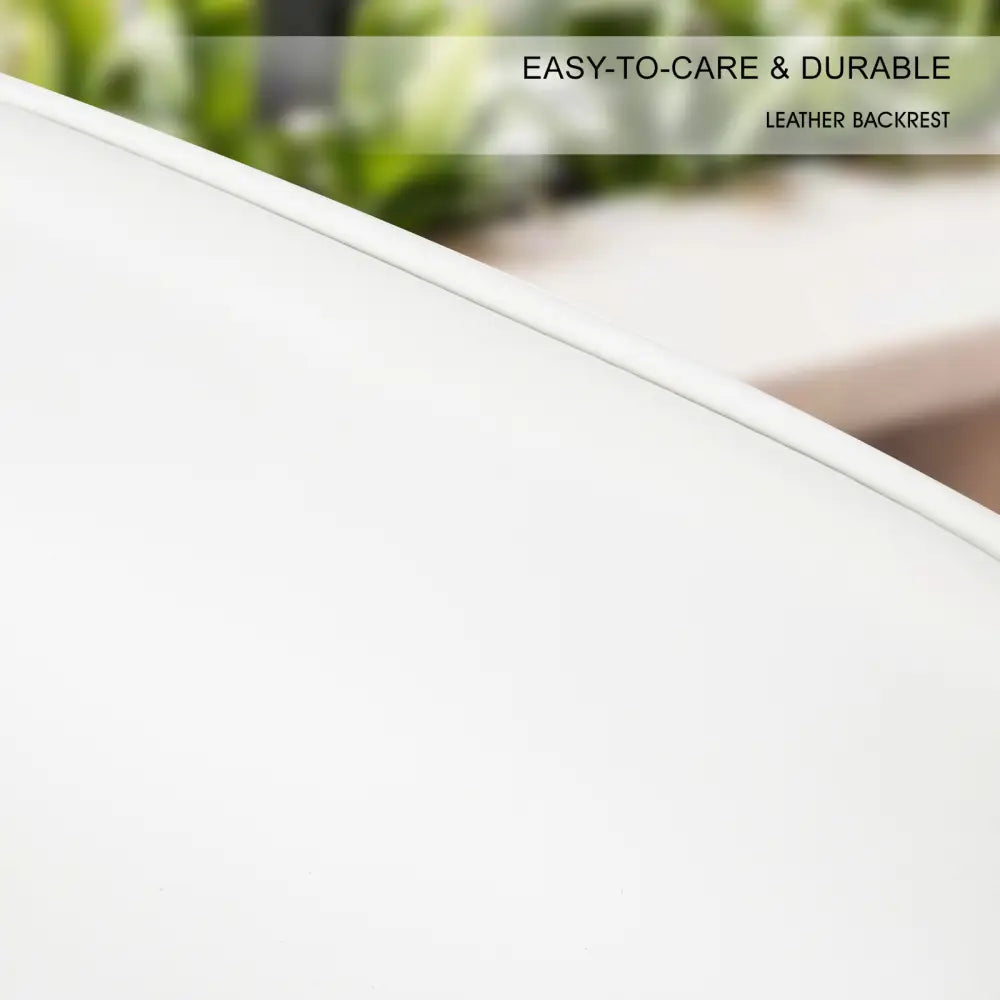 2X Wooden Bar Stool Dining Chair Leather SOPHIA 65cm WHITE BROWN - Furniture > Bar Stools & Chairs > Table & Bar Stools