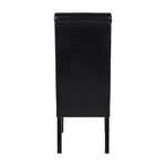 2x Wooden Frame Black Leatherette Dining Chairs with Solid Pine Legs - Furniture > Dining