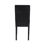 2x Wooden Frame Black Leatherette Dining Chairs with Solid Pine Legs - Furniture > Dining