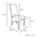 2x Wooden Frame Brown Leatherette Dining Chairs with Solid Pine Legs - Furniture > Dining