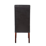 2x Wooden Frame Brown Leatherette Dining Chairs with Solid Pine Legs - Furniture > Dining