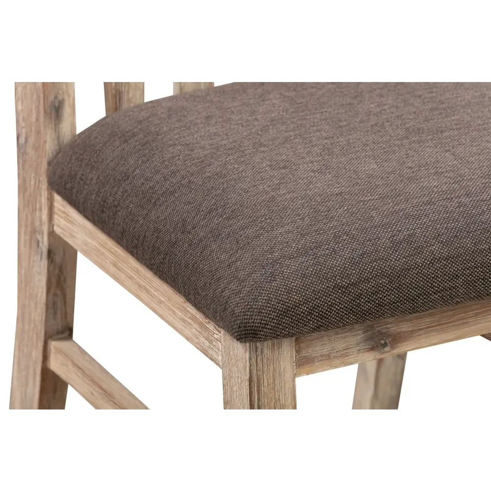 2x Wooden Frame Leatherette in Solid Acacia Wood & Veneer Dining Chairs in Oak Colour - Furniture > Dining