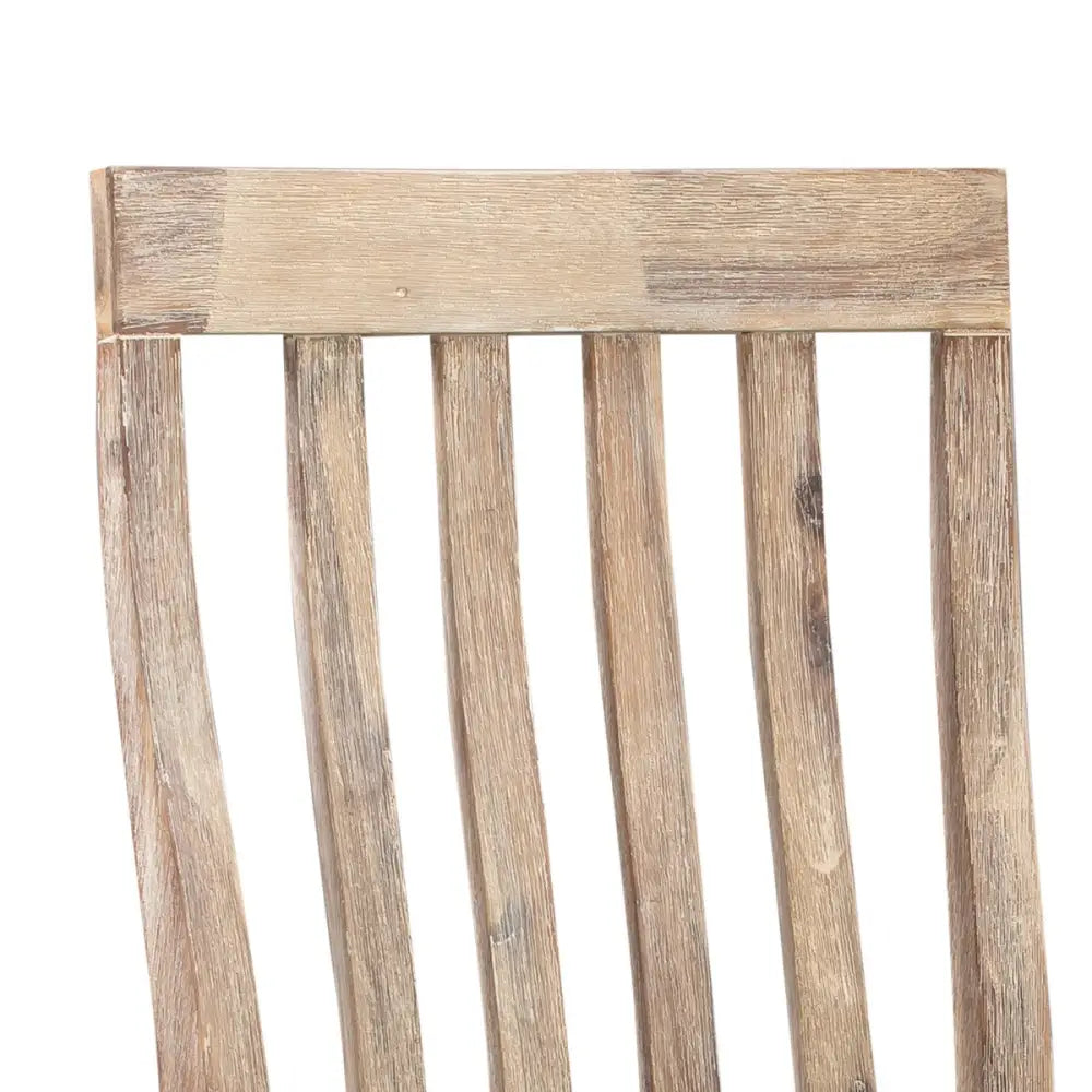 2x Wooden Frame Leatherette in Solid Acacia Wood & Veneer Dining Chairs in Oak Colour - Furniture > Dining