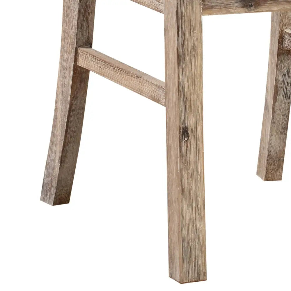 2x Wooden Frame Leatherette in Solid Acacia Wood & Veneer Dining Chairs in Oak Colour - Furniture > Dining