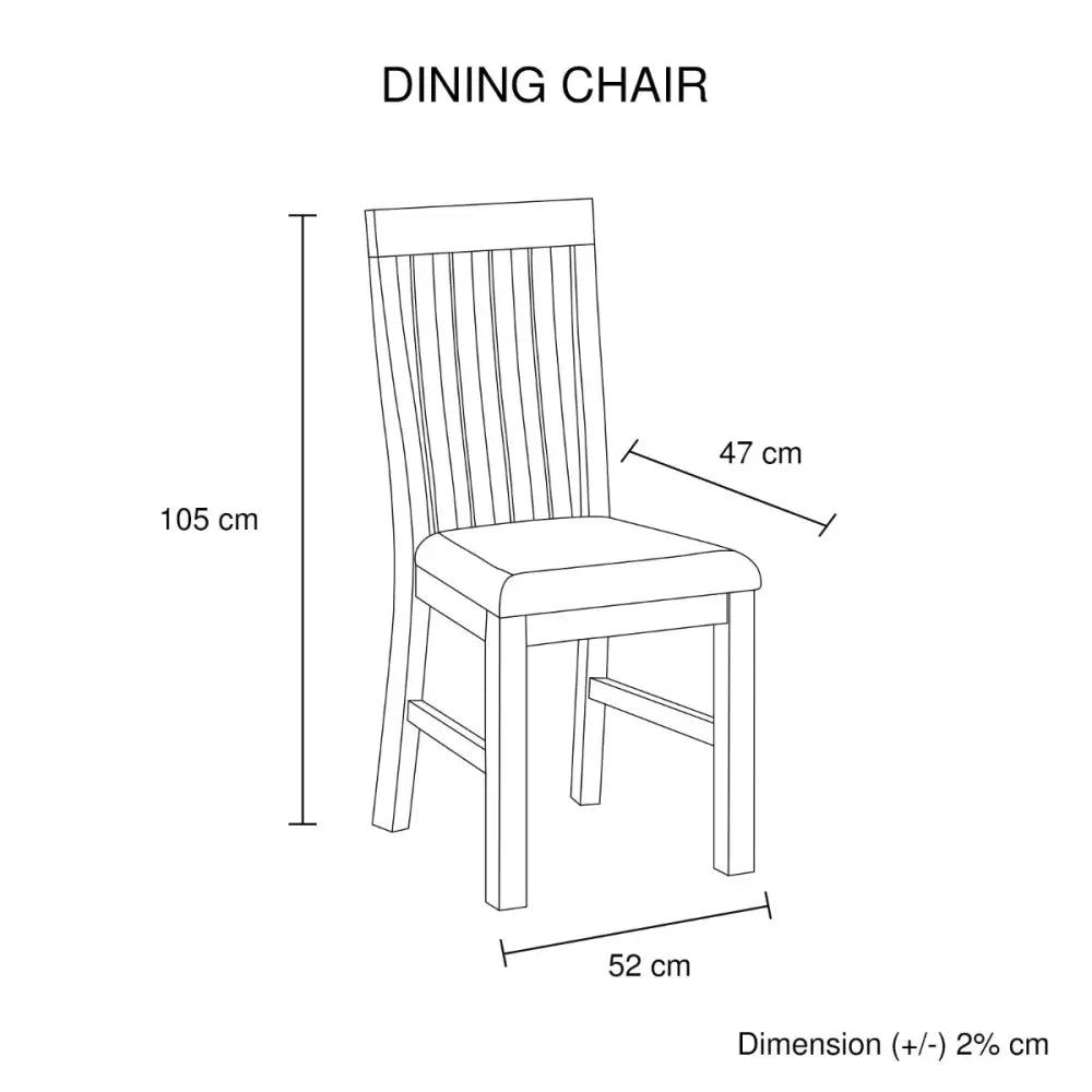 2x Wooden Frame Leatherette in Solid Acacia Wood & Veneer Dining Chairs in Oak Colour - Furniture > Dining