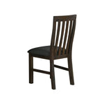 2x Wooden Frame Leatherette in Solid Wood Acacia & Veneer Dining Chairs in Chocolate Colour - Furniture > Dining