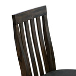 2x Wooden Frame Leatherette in Solid Wood Acacia & Veneer Dining Chairs in Chocolate Colour - Furniture > Dining