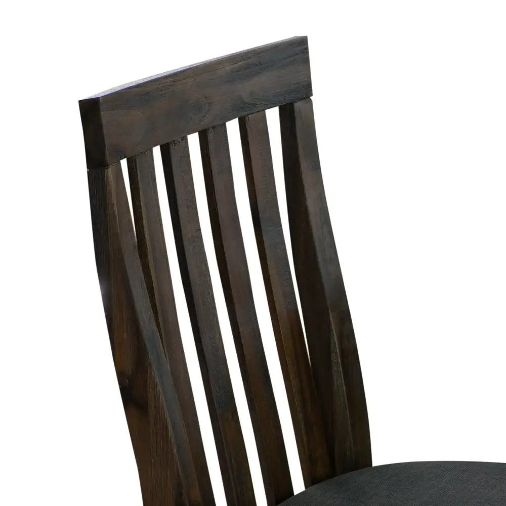 2x Wooden Frame Leatherette in Solid Wood Acacia & Veneer Dining Chairs in Chocolate Colour - Furniture > Dining