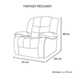 3 + 1 + 1 Seater Recliner Sofa In Faux Leather Lounge Couch in Black - Furniture > Sofas