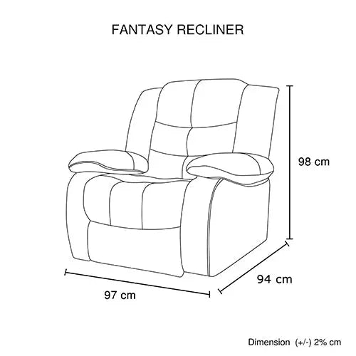 3 + 1 + 1 Seater Recliner Sofa In Faux Leather Lounge Couch in Black - Furniture > Sofas