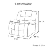 3-2-1 Seater Seater Finest Black Leatherette Recliner Feature Console LED Light Ultra Cushioned - Furniture > Sofas