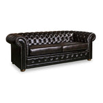 3 + 2 + 1 Seater Genuine Leather Upholstery Deep Quilting Pocket Spring Button Studding Sofa Lounge Set for Living Room