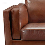3 + 2 + 1 Seater Sofa Brown Leather Lounge Set for Living Room Couch with Wooden Frame - Furniture > Sofas