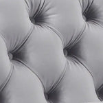 3 + 2 + 1 Seater Sofa Classic Button Tufted Lounge in Grey Velvet Fabric with Metal Legs - Furniture > Sofas