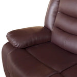 3 + 2 Seater Recliner Sofa In Faux Leather Lounge Couch in Brown - Furniture > Sofas