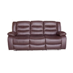 3 + 2 Seater Recliner Sofa In Faux Leather Lounge Couch in Brown - Furniture > Sofas