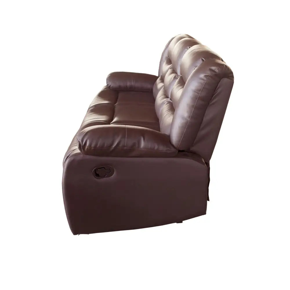 3 + 2 Seater Recliner Sofa In Faux Leather Lounge Couch in Brown - Furniture > Sofas