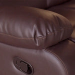 3 + 2 Seater Recliner Sofa In Faux Leather Lounge Couch in Brown - Furniture > Sofas